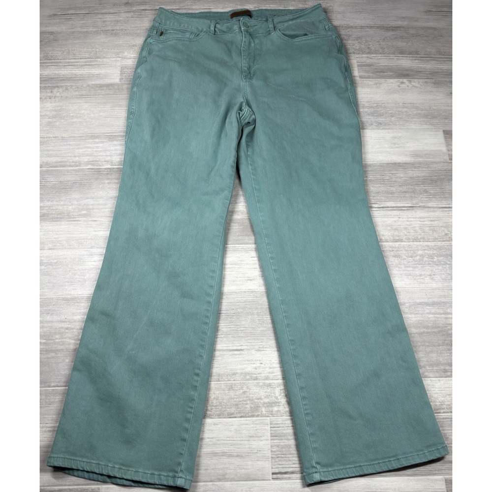 Judy Blue Sage Green Straight Leg High Rise Jeans 18W (34X31) Bohemian Earthy